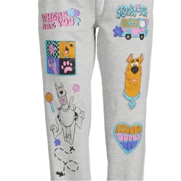 Scooby-Doo Graphic Patches Gray Jogger Sweat Pants, 28” Inseam SZ XXXL - Picture 7 of 13
